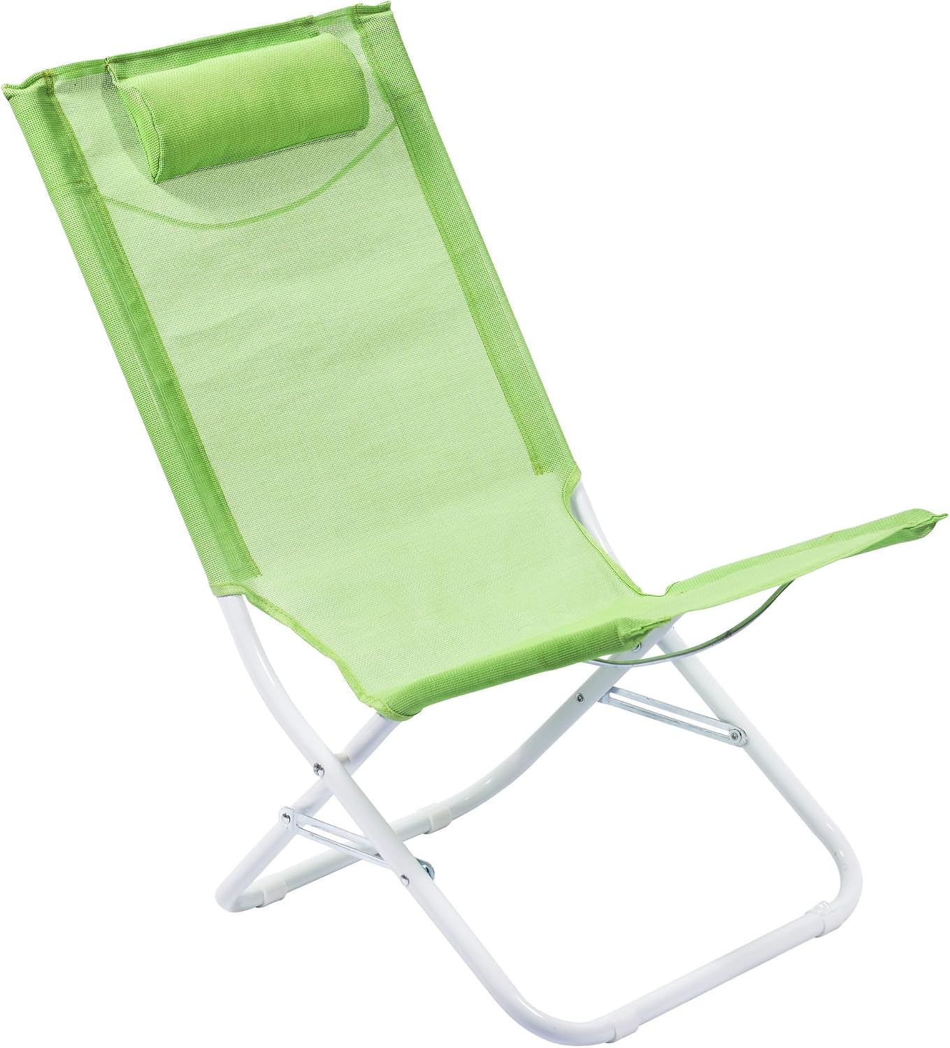 Lettino prendisole, Verde, giardino mare, 53x49x73, Spiaggina Tolosa, Sdraio sedia pieghevole, SUNNY STAR