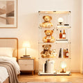 Vetrinette, Vetrinetta Espositiva, Vetrina Espositiva con LED, Vetrina Soggiorno, 2 Ante, 4 Ripiani, PLLBIKK